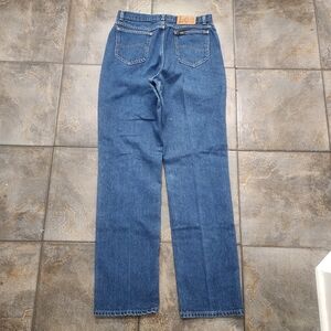 Vintage 80s Lee Riders Women's 16 Long 31x32 Dark Wash Western Denim Mom Jeans